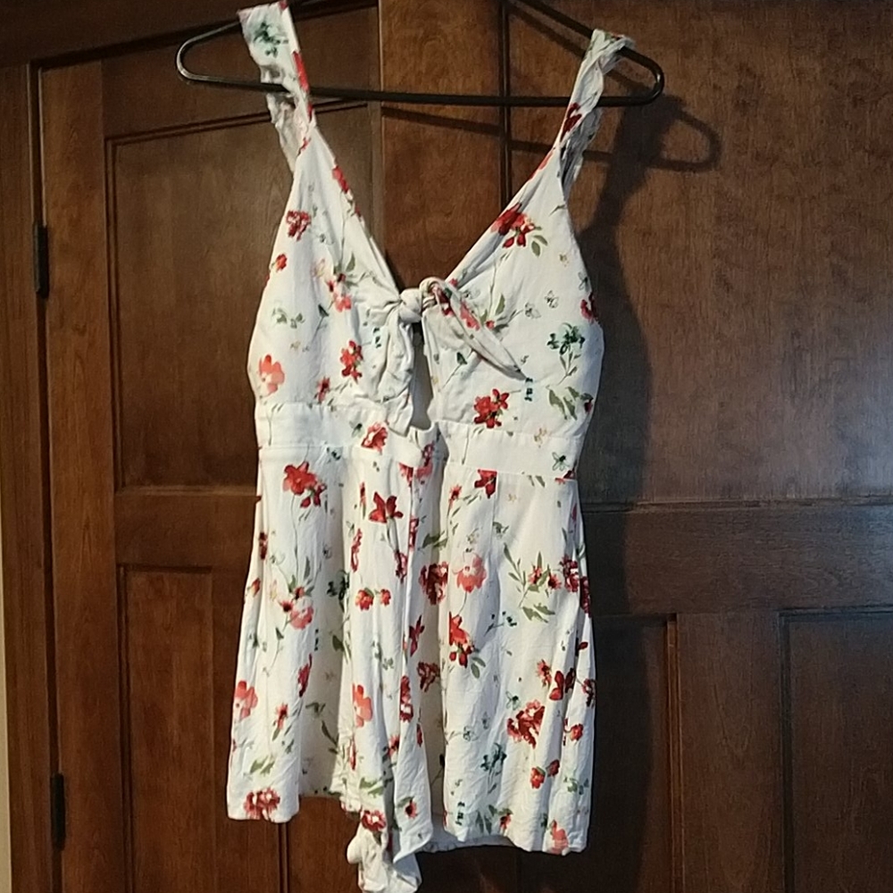 White floral Romper